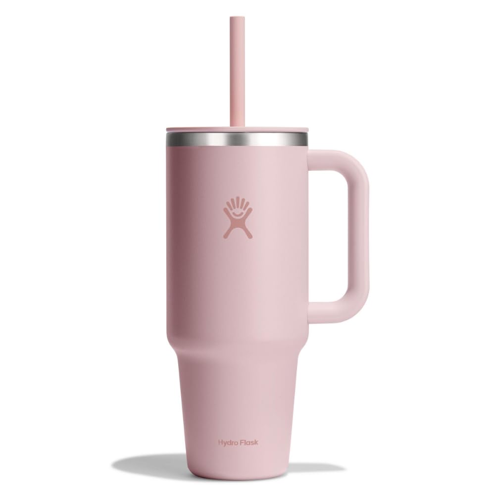 Hydro Flask - Travel Tumbler 1230 ml (40 oz) with lockable reed lid - Stainless steel - Double wall vacuum insulated - Splash proof lid - BPA free - Black