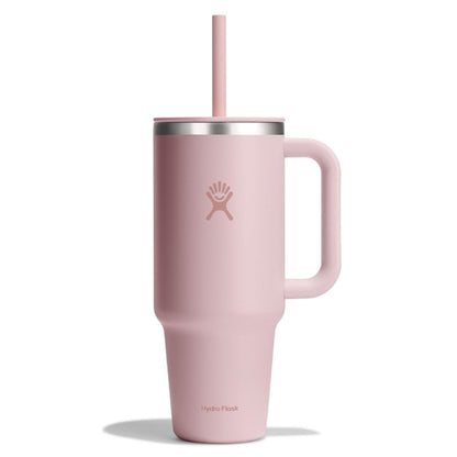 Hydro Flask - Travel Tumbler 1230 ml (40 oz) with lockable reed lid - Stainless steel - Double wall vacuum insulated - Splash proof lid - BPA free - Black