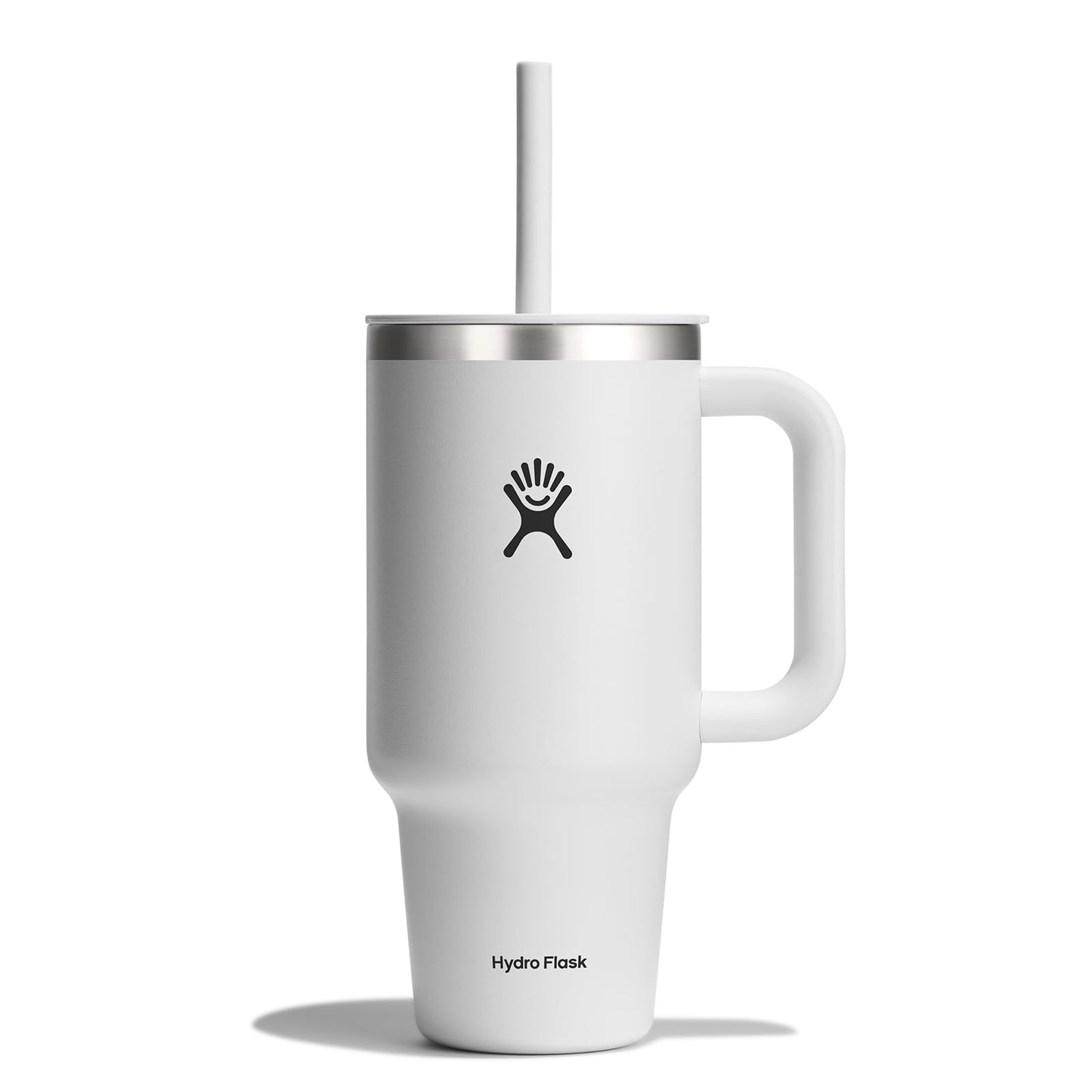 Hydro Flask - Travel Tumbler 1230 ml (40 oz) with lockable reed lid - Stainless steel - Double wall vacuum insulated - Splash proof lid - BPA free - Black