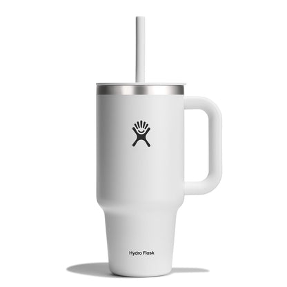 Hydro Flask - Travel Tumbler 1230 ml (40 oz) with lockable reed lid - Stainless steel - Double wall vacuum insulated - Splash proof lid - BPA free - Black