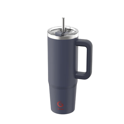 BIGRD 40oz Stainless Steel Vacuum Insulated Thermos Cup, Double Walled, Leak-proof, with Straws and Locking Lid, BPA Free, Coffee Cup for Hot and Cold Purple,Blue