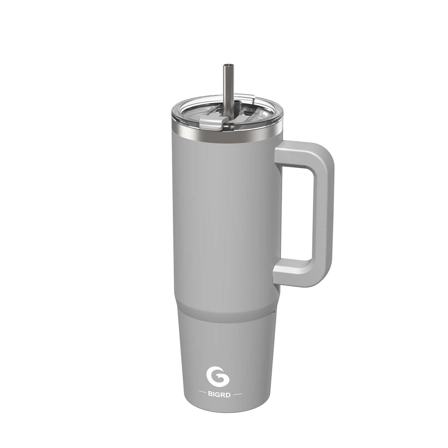 BIGRD 40oz Stainless Steel Vacuum Insulated Thermos Cup, Double Walled, Leak-proof, with Straws and Locking Lid, BPA Free, Coffee Cup for Hot and Cold Purple,Blue