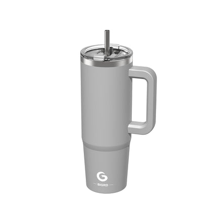 BIGRD 40oz Stainless Steel Vacuum Insulated Thermos Cup, Double Walled, Leak-proof, with Straws and Locking Lid, BPA Free, Coffee Cup for Hot and Cold Purple,Blue