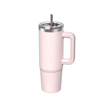 BIGRD 40oz Stainless Steel Vacuum Insulated Thermos Cup, Double Walled, Leak-proof, with Straws and Locking Lid, BPA Free, Coffee Cup for Hot and Cold Purple,Blue