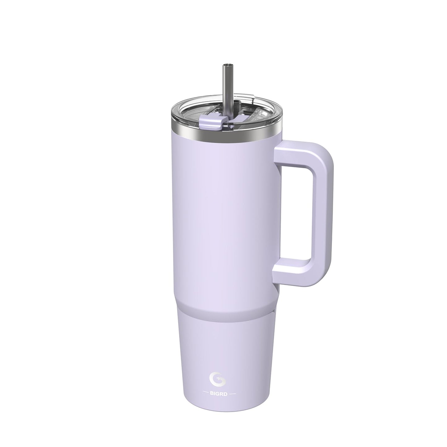 BIGRD 40oz Stainless Steel Vacuum Insulated Thermos Cup, Double Walled, Leak-proof, with Straws and Locking Lid, BPA Free, Coffee Cup for Hot and Cold Purple,Blue