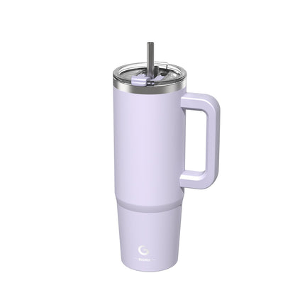 BIGRD 40oz Stainless Steel Vacuum Insulated Thermos Cup, Double Walled, Leak-proof, with Straws and Locking Lid, BPA Free, Coffee Cup for Hot and Cold Purple,Blue
