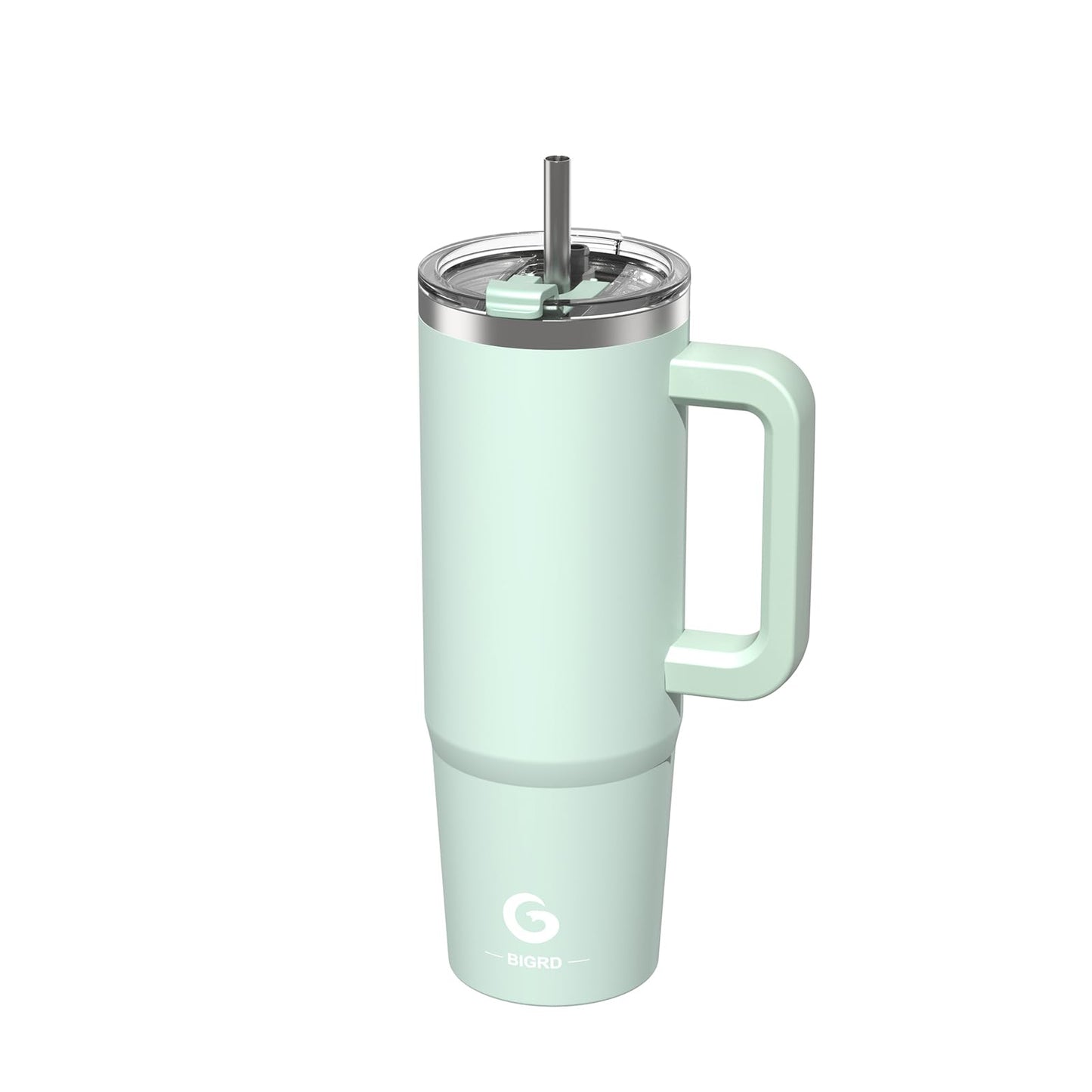 BIGRD 40oz Stainless Steel Vacuum Insulated Thermos Cup, Double Walled, Leak-proof, with Straws and Locking Lid, BPA Free, Coffee Cup for Hot and Cold Purple,Blue