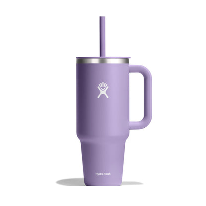 Hydro Flask - Travel Tumbler 1230 ml (40 oz) with lockable reed lid - Stainless steel - Double wall vacuum insulated - Splash proof lid - BPA free - Black