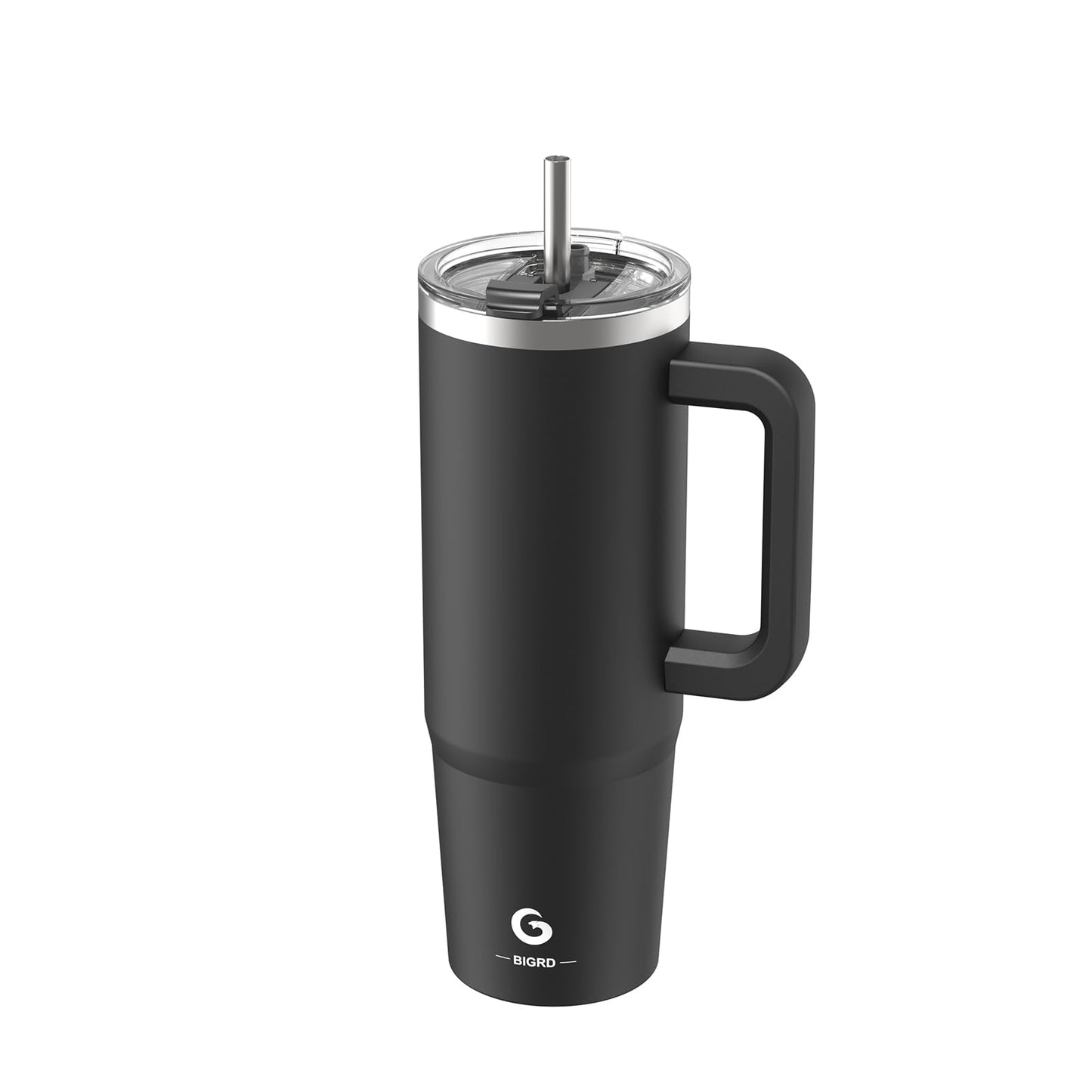 BIGRD 40oz Stainless Steel Vacuum Insulated Thermos Cup, Double Walled, Leak-proof, with Straws and Locking Lid, BPA Free, Coffee Cup for Hot and Cold Purple,Blue