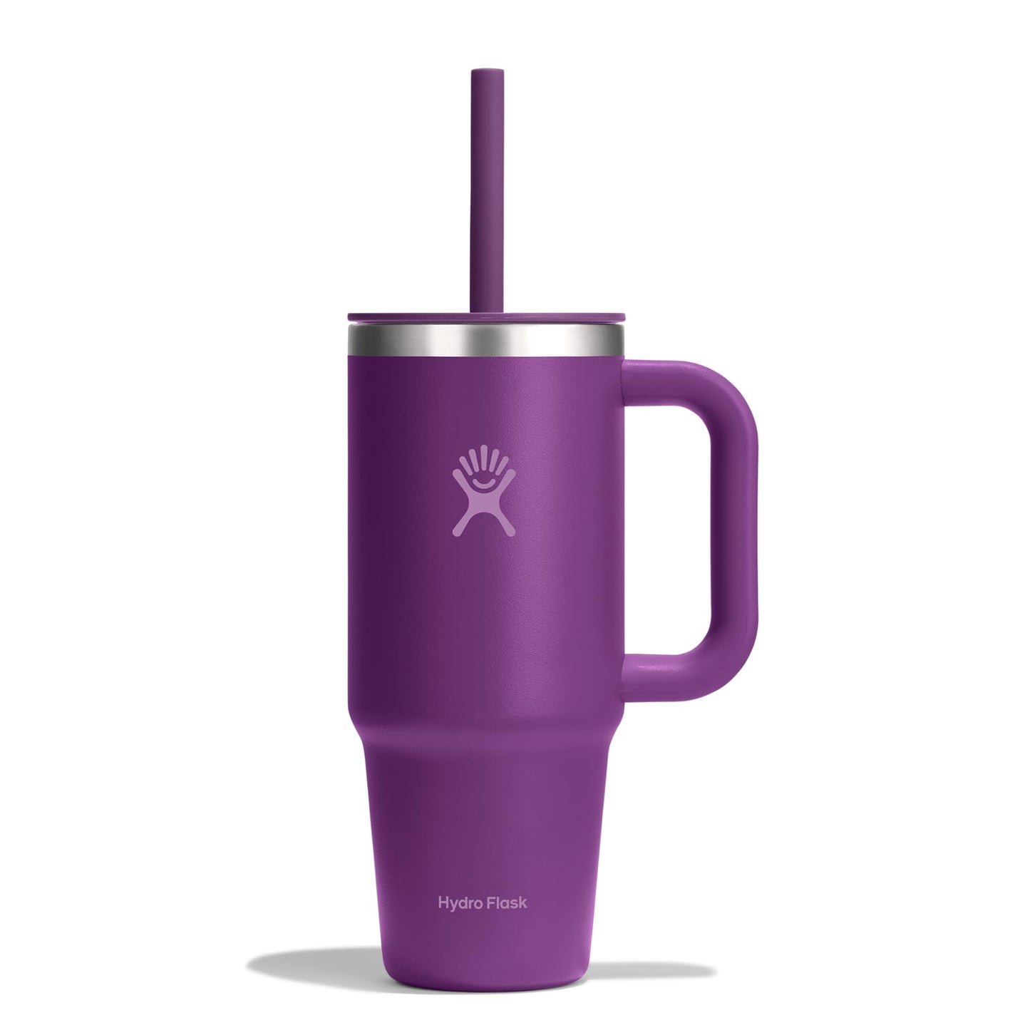 Hydro Flask - Travel Tumbler 1230 ml (40 oz) with lockable reed lid - Stainless steel - Double wall vacuum insulated - Splash proof lid - BPA free - Black