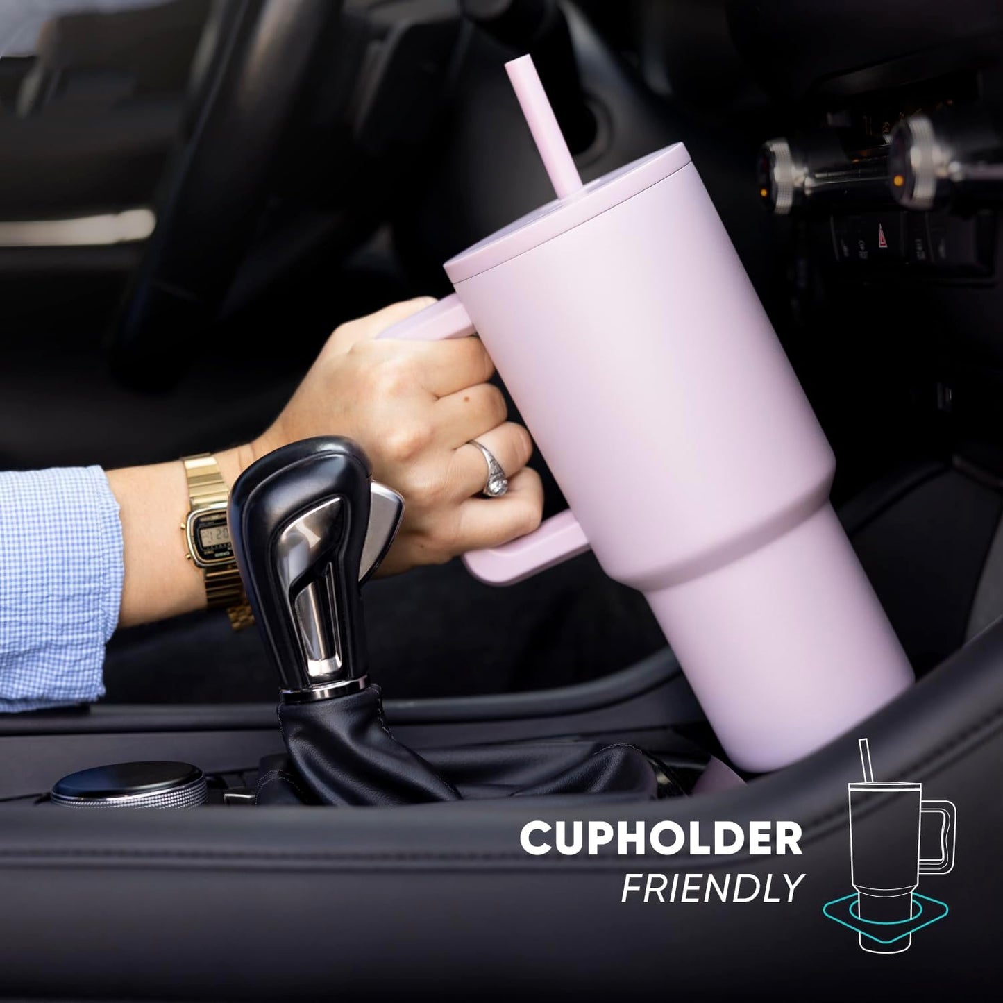 Simple Modern 44 oz Tumbler with Handle and Straw Lid | Reusable Insulated Stainless Steel Travel Mug Water Bottle Cup | Gifts for Men, Women, Mom, Dad | Trek Collection | 4 oz | Graphite