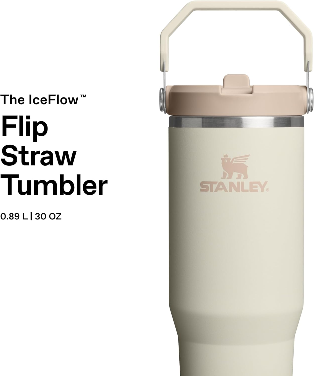 Stanley 1913 Flip Straw Tumbler 1.0 Water Bottle with Straw 0.89L - Keeps Cold for 12+ Hours - Stainless Steel Drinking Bottle - BPA Free - Easy to Carry - Dishwasher Safe