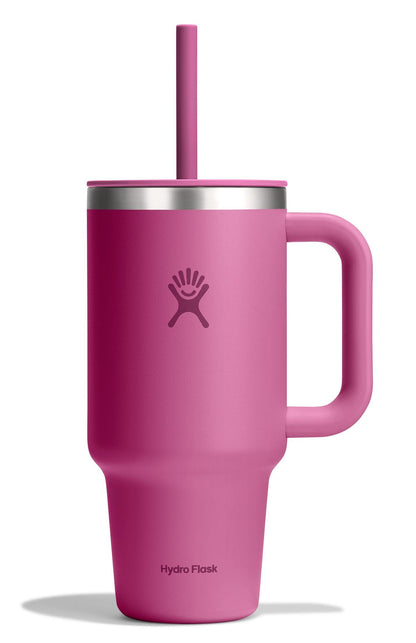 Hydro Flask - Travel Tumbler 1230 ml (40 oz) with lockable reed lid - Stainless steel - Double wall vacuum insulated - Splash proof lid - BPA free - Black
