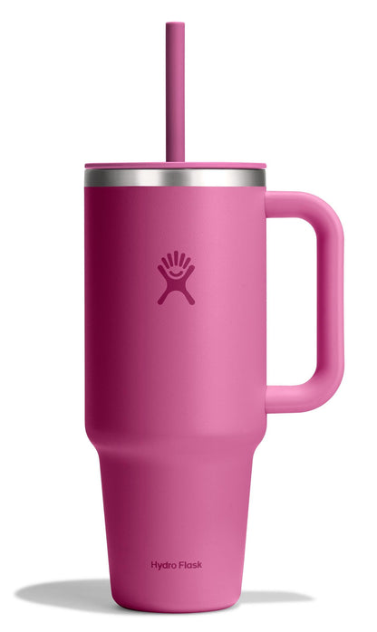Hydro Flask - Travel Tumbler 1230 ml (40 oz) with lockable reed lid - Stainless steel - Double wall vacuum insulated - Splash proof lid - BPA free - Black