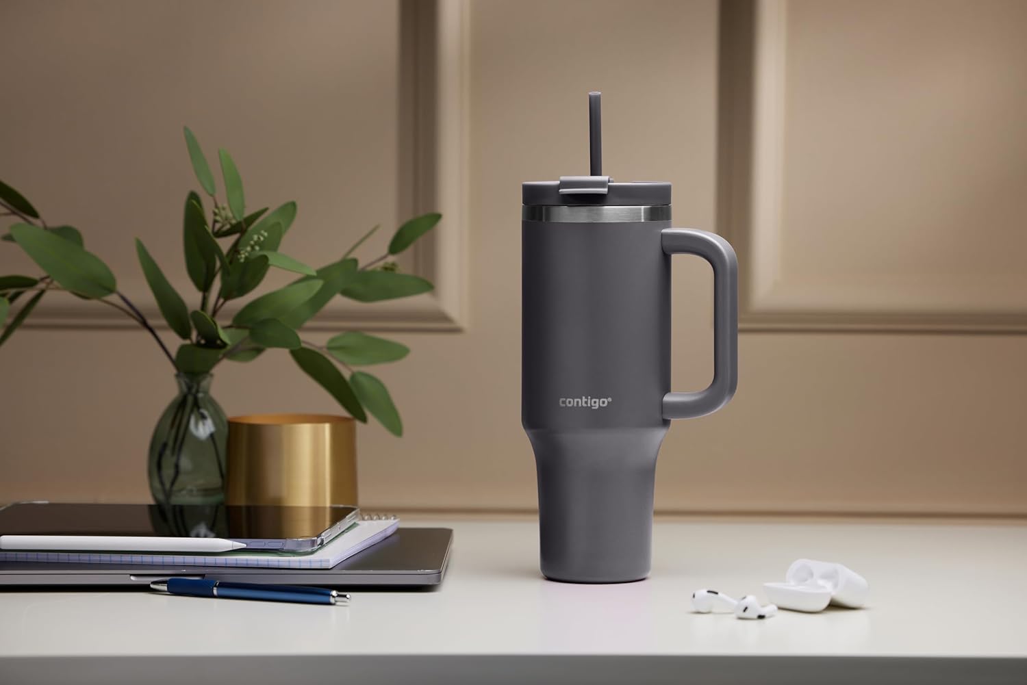 Contigo Unisex-Adult Streeterville Tumbler Thermosfles met deksel en rietje