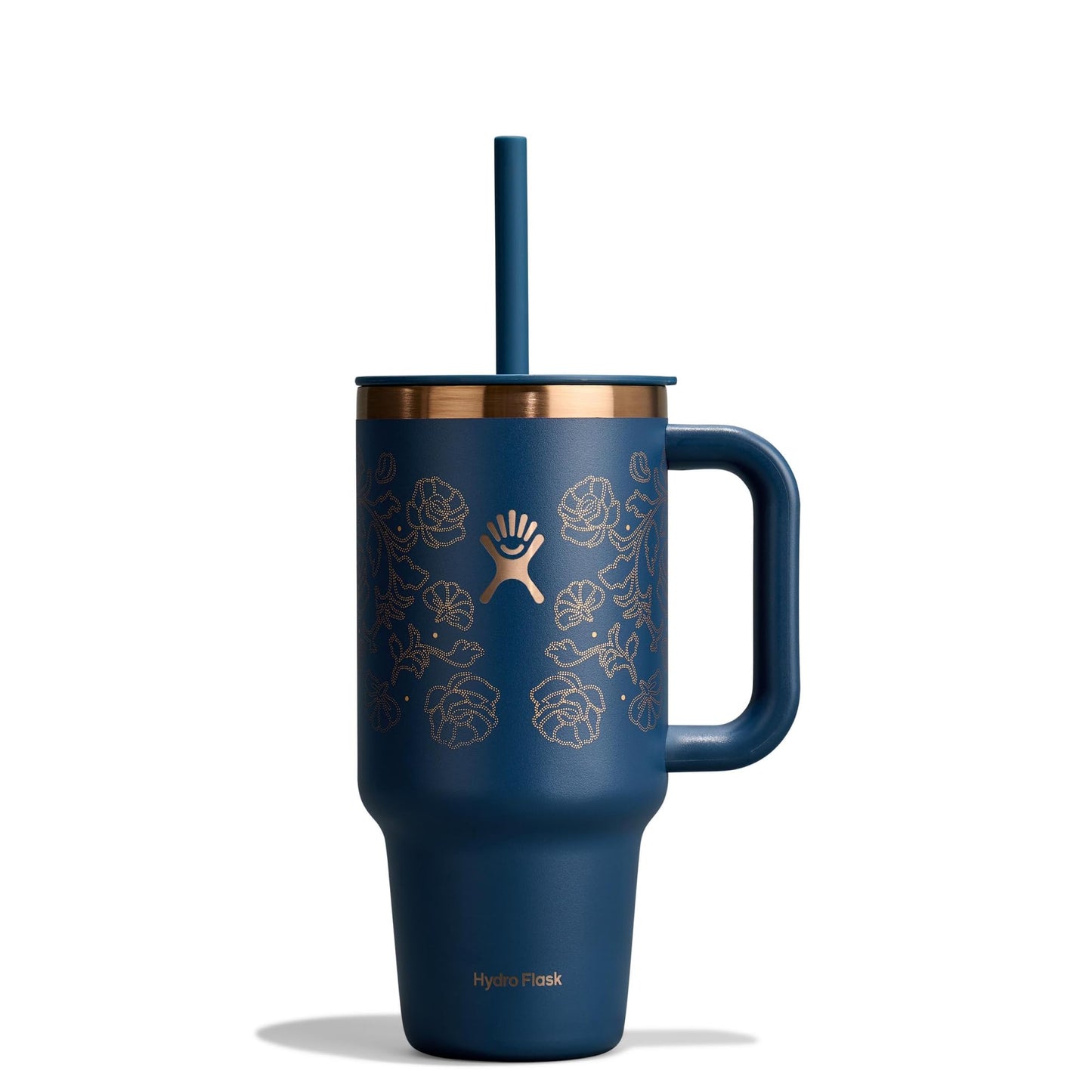Hydro Flask - Travel Tumbler 1230 ml (40 oz) with lockable reed lid - Stainless steel - Double wall vacuum insulated - Splash proof lid - BPA free - Black
