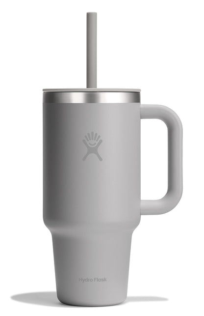 Hydro Flask - Travel Tumbler 1230 ml (40 oz) with lockable reed lid - Stainless steel - Double wall vacuum insulated - Splash proof lid - BPA free - Black