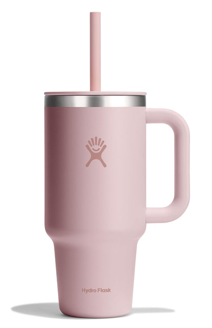 Hydro Flask - Travel Tumbler 1230 ml (40 oz) with lockable reed lid - Stainless steel - Double wall vacuum insulated - Splash proof lid - BPA free - Black