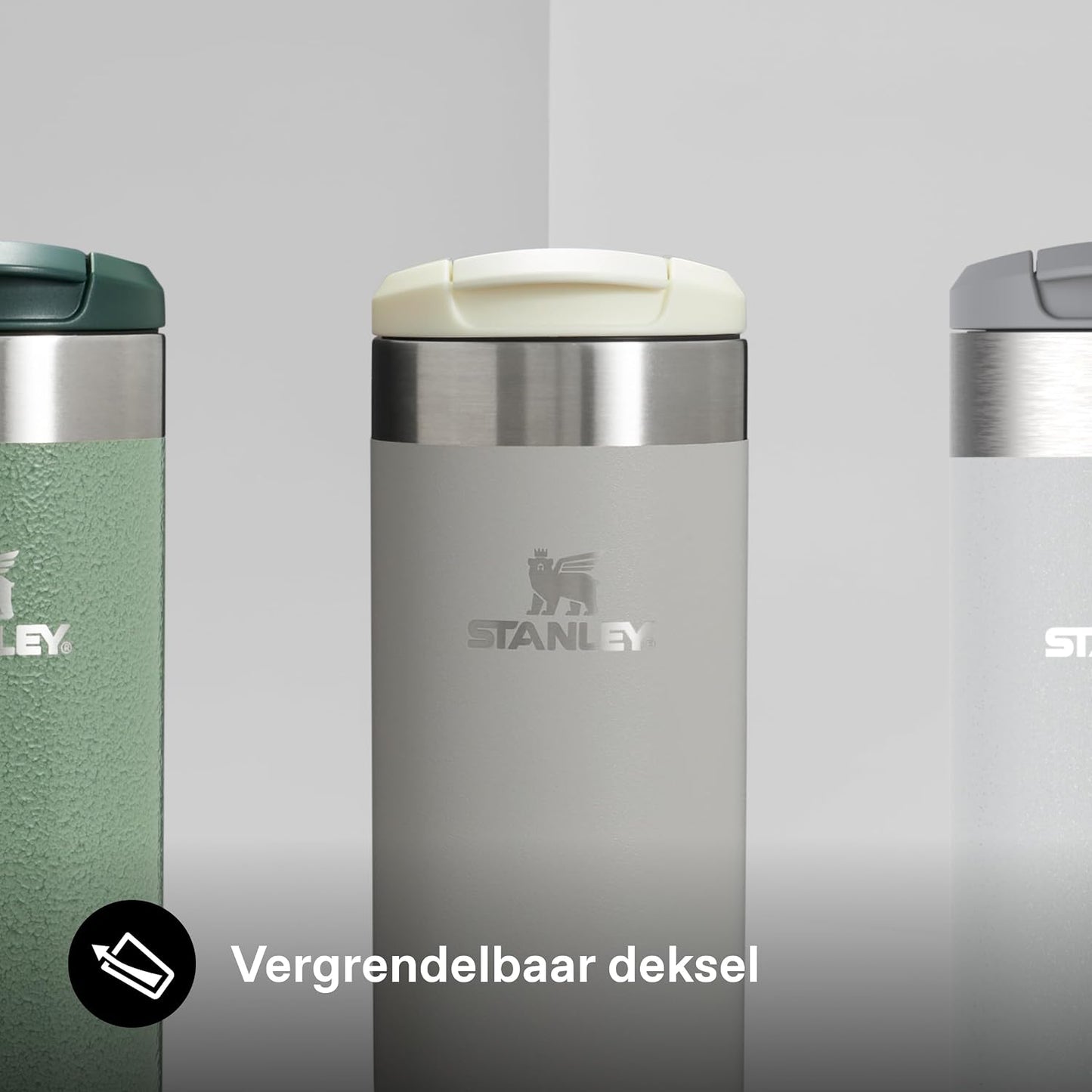 Stanley Aerolight Transit Thermos Cup 0.35L - Keeps Hot for 4 Hours - Cold for 6 Hours - Dishwasher Safe - Leakproof - Suitable for Cup Holder in Car - Thermos Coffee Cup - Ash