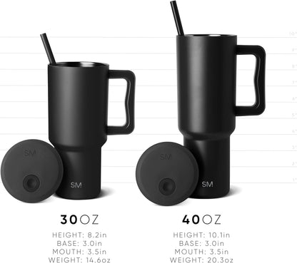 Simple Modern 44 oz Tumbler with Handle and Straw Lid | Reusable Insulated Stainless Steel Travel Mug Water Bottle Cup | Gifts for Men, Women, Mom, Dad | Trek Collection | 4 oz | Graphite