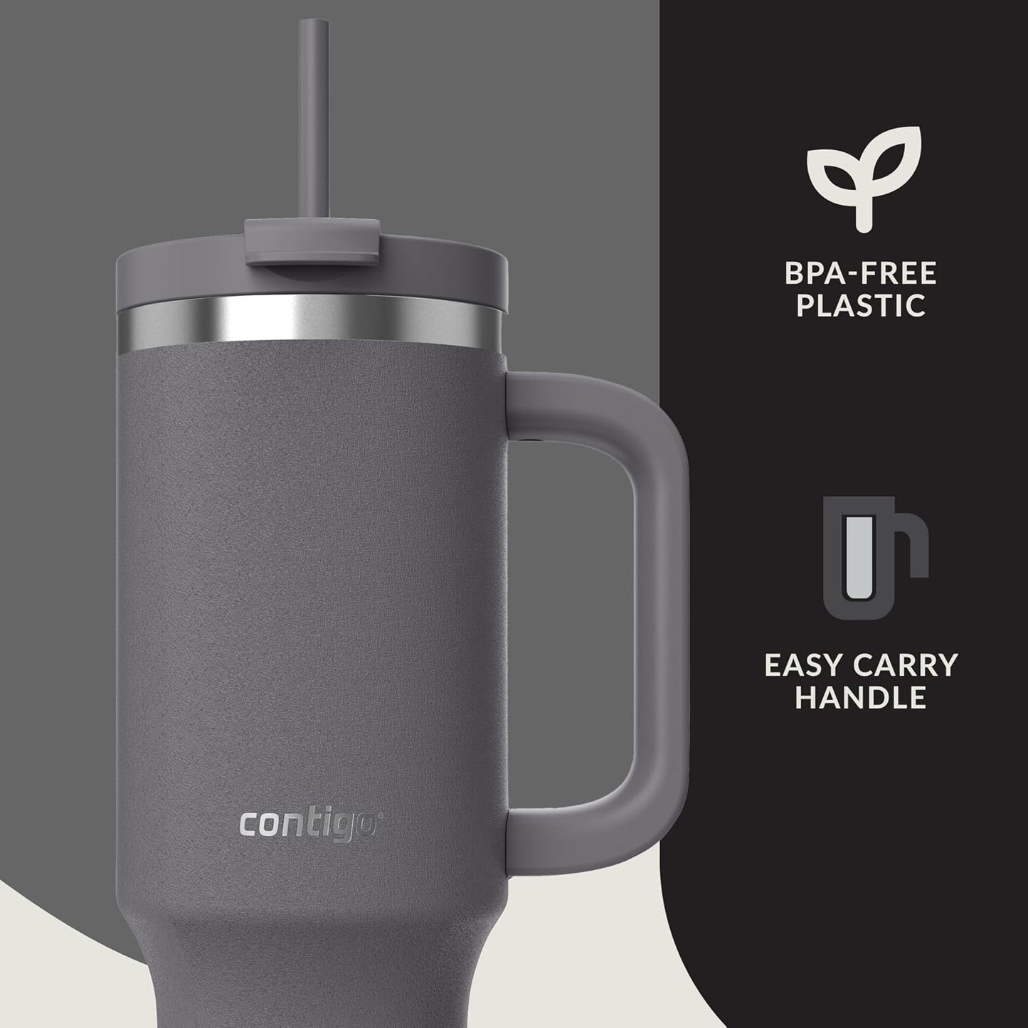 Contigo Unisex-Adult Streeterville Tumbler Thermosfles met deksel en rietje