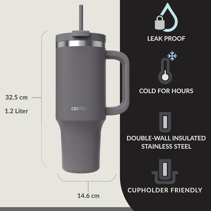 Contigo Unisex-Adult Streeterville Tumbler Thermosfles met deksel en rietje